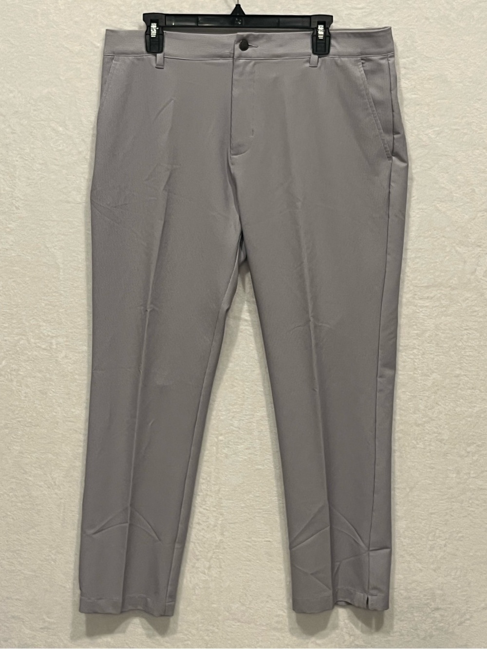 Adidas Men’s Golf Pants 36x30 Gray White Thin Pinstripe - Excellent